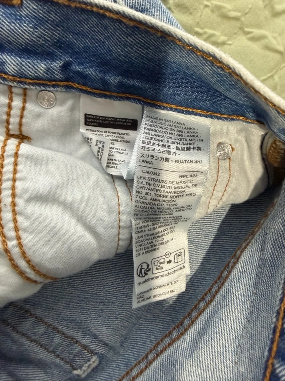 Levi's Light Blue Denim Maxi Skirt Size 26